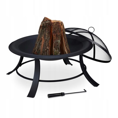  Kerti tűzgödör 74 cm NAGY GRILL szikravédővel öntöttvas