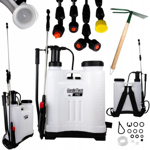  GARDETECH PRO 16L NYOMÁSOS HÁTIZSÁK PERMETEZŐ LANCE 100CM + INGYENES