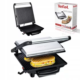    Tefal Contact, Panini, Összecsukható elektromos grill többfunkciós elektromos grill 2000W ezüst/szürke 2000W