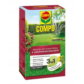    COMPO 3 az 1-ben gyomtrágya gyomirtóval 3 kg - Vastag és egészséges fű