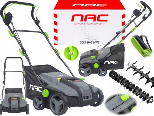  NAC Scarifier levegőztető 1800W SCE180-38-W2 38cm 2 görgős