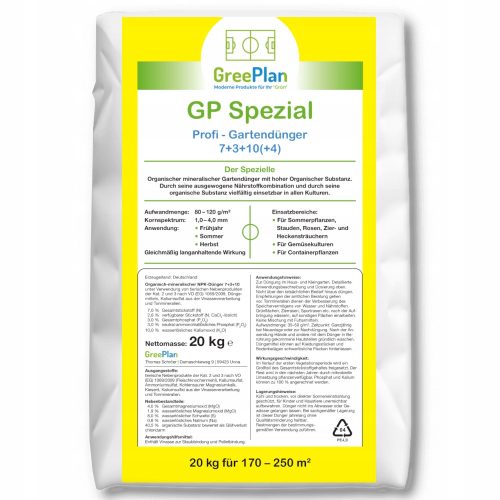  GREENPLAN Univerzális műtrágya kerti növények számára Profi GP Spezial 20 kg