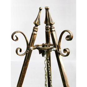    Grill dekoratív állvány C hajtókar nélkül 3 lábon Állványrács 50 cm-es lánc