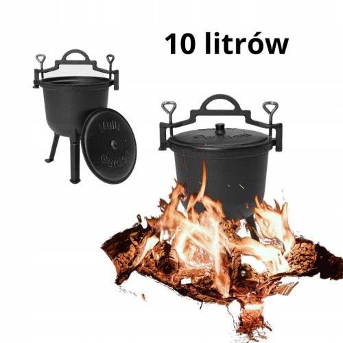  Öntöttvas üst 10 l Magyar Tábortűzhöz
