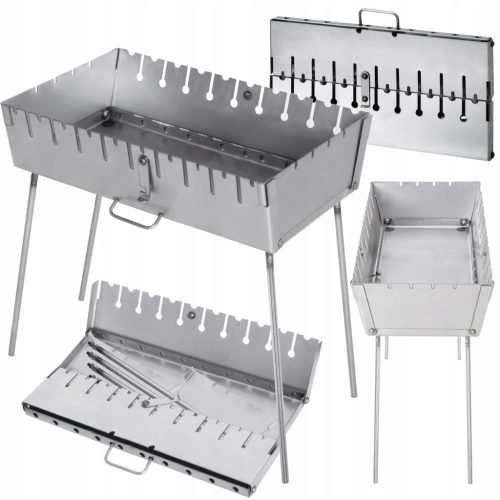  MANGÁL 2 MM-ES BŐRÖDÖS HORDOZHATÓ GRILL 10 NYÁRS PEGSŐ LEGhosszabb lábakkal