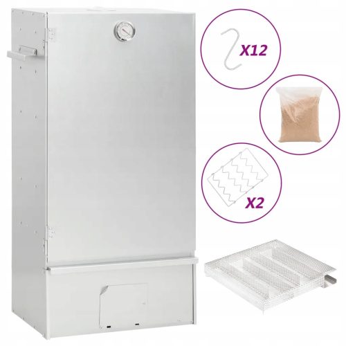  vidaXL Cold Smoke Smoker horganyzott acél