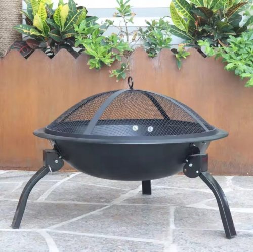  GRILL dekorkandalló 2 rács fedéllel hordozható teraszra