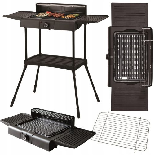  ELEKTROMOS ÁLLÓASZTAL KERTI GRILL 2000W TERMOSZTÁT TAPADÁSMENTES LEMEZ