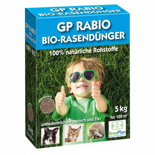  GREENPLAN Gyepműtrágya GP Rabio BIO bio tartós hatású 5 kg