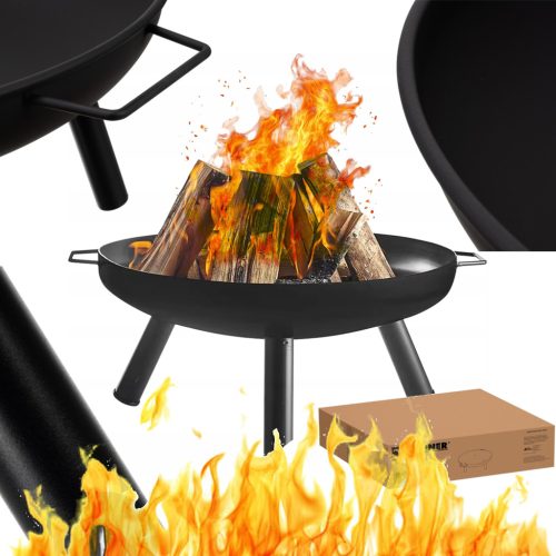  Nagy kerti kandalló Grillezés Kerti grill állvány nagy fogantyúkkal