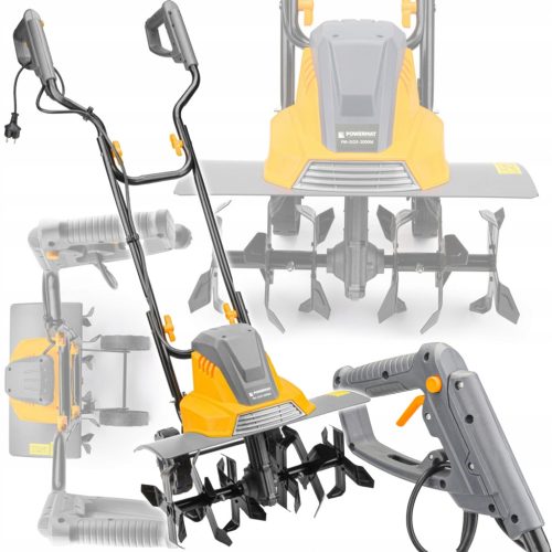  ERŐS ELEKTROMOS FÖLDKARÁZÓ FÖLDHEZ 45CM CULTIVÁTOR 2000W POWERMAT