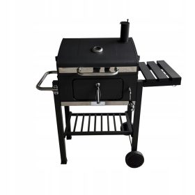    NAGY TÖMÖR KERTI SZÉN GRILL HORDÓ FEDŐVEL + HAMU TÉNYEZ 71x35