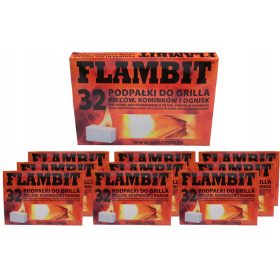   HATÉKONY Tűzgyújtó grillre, tűzhelyre, kandallóra Fehér FLAMIT 320 kocka