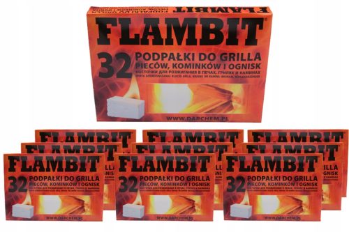 HATÉKONY Tűzgyújtó grillre, tűzhelyre, kandallóra Fehér FLAMIT 320 kocka