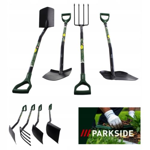  4db-os készlet Spade Sharp Straight Fork Shovel Parkside kerti szerszámok