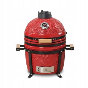  Kerámia faszén grill Kamado Bono 34 cm MINIMO piros BBQ