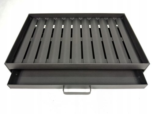  Grill tűztér 60x40 cm, kihúzható hamutartó, tégla grill, füstölő