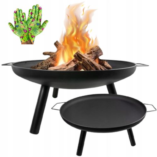  KERTI KANDALLÓ GRILLRÁCS TÖMÖR MINŐSÉGI FEKETE ACÉLCÁL TÁBORTÜZ