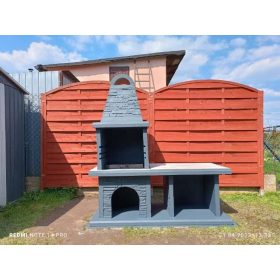  Nagy kerti grill faszénbeton füstölő