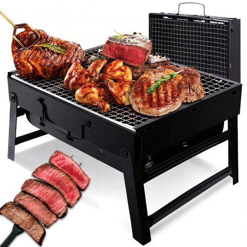 TURISZT GRILL HORDOZHATÓ SZÉN HAJTHATÓ BBQ KEMPING KAPACITÁS