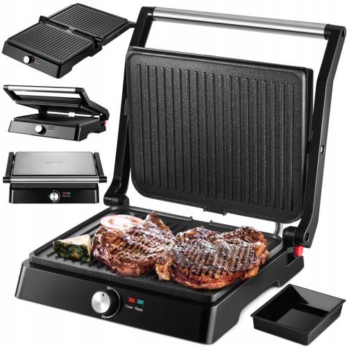  PANINI SZENDVICS GRILL KENYIRÍTŐ ÖSSZEHAJTHATÓ ELEKTROMOS NAGY 2200W