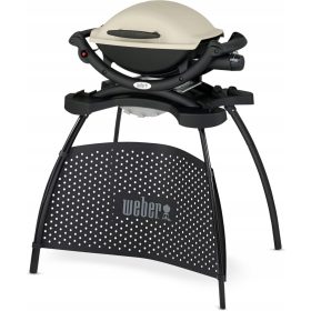    Weber Q1000 állvány gázgrill öntöttvas rostély 43x32 cm, állvánnyal 2,49 kW