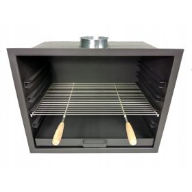    Tégla grill betét rozsdamentes acél inox rostély gabion kerti grill