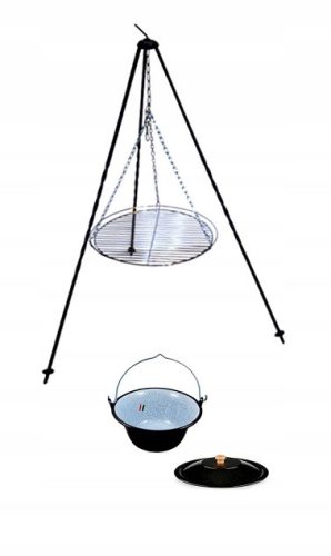  kovácsolt GRILL 50cm-es ÁLLVÁNY + 10L FEDŐVEL