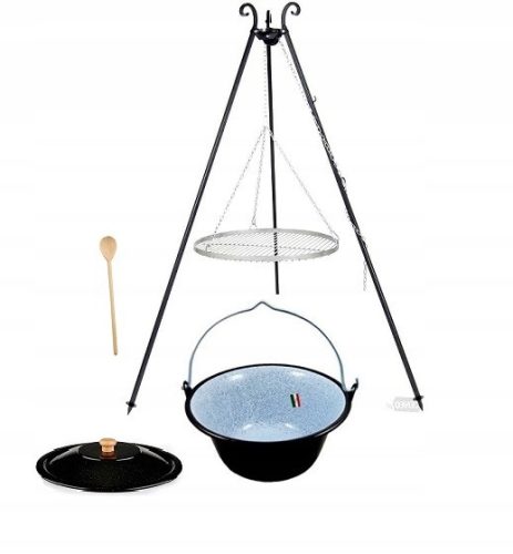  GRILL rozsdamentes acél rács 55cm + KETTLE 20 + FEDŐ