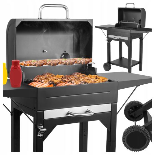  MalTec faszén grill 48 x 32 cm