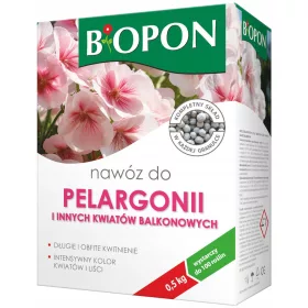    BIOPON MŰTRÁGYA Muskátlihoz ÉS EGYÉB ERKÉLYVIRÁGOKHOZ 0,5 KG GRANULÁTUM