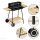  Nagyméretű, kerekes faszén kerti grill Rotisserie 3x polcos prémium grill