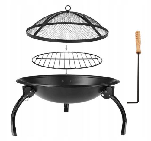  KERTI TŰZÁLLÓ FEDŐVEL ÉS BBQ POKER