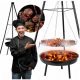  KANDALLÓ ÁLLVÁNY GRILL TÁBORTÜZRÁCS KERTI FÜGGETŐ NAGY 50cm-es TÁBORTÜZ
