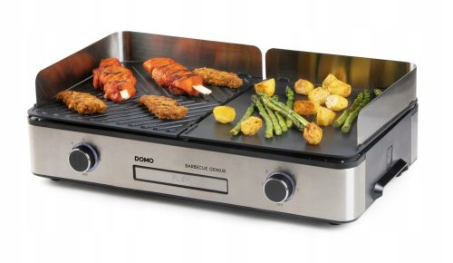  DOMO DO9259G - Elektromos asztali grill, 2 hátsó zóna, beragadásgátló