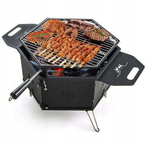  Összecsukható grill Kerti tűzrakó hely 3 az 1-ben