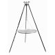  NAGY KERTI ÁLLVÁNY GRILL ROZSDAMENTES ACÉL RÁCS 70 CM