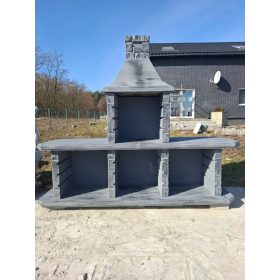  Beton grill erősítésű kandalló NAGY ÉS SZÉP