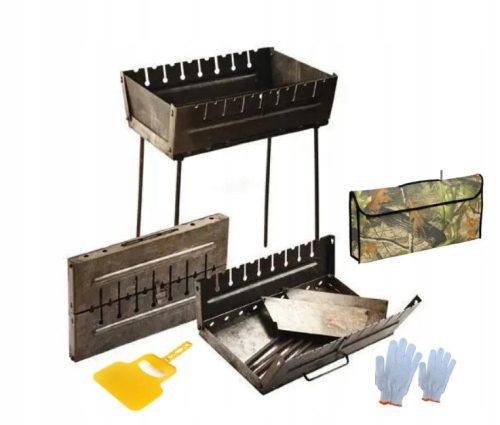  Mangal Suitcase Grill Összecsukható Hordozható 2 mm. 8 samponnyárshoz