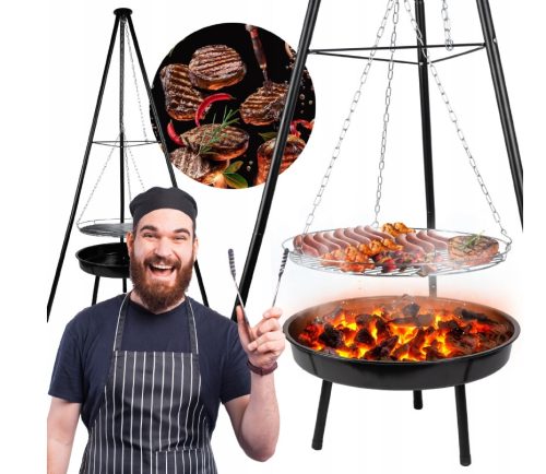  MalTec faszén grill 49 x 49 cm
