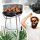  Kerek krómozott kerti grill 48 cm-es tartós istálló erkélykertbe