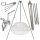  Kerti grill állvány 225cm rozsdamentes acél 2 rács 50 és 80cm orsókötél