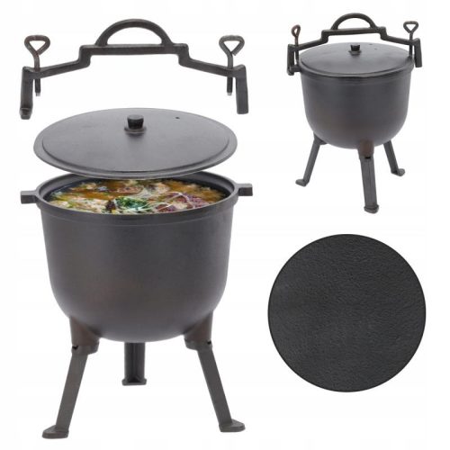  Öntöttvas vadászüst 11L 30,5x22cm Grill Magyar tábortűzhöz
