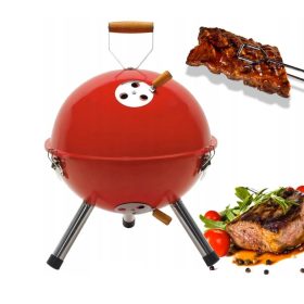  DOME GRILL ZÁRT GRILL FEDŐVEL KERTI FEKETE BBQ SZÉN