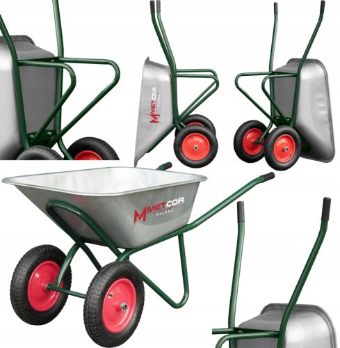  EXKLUZÍV KÉTKEREKŐS KERTI KERÉKRÁR 130L 210KG METCOR PREMIUM