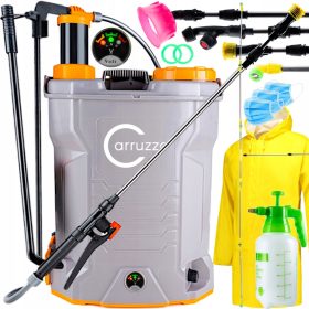    AKKUMULÁTORSPRAYER Kerti túlnyomásos 16L + 5 FÚVÓKÁS MASZK BURKOLAT