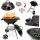  KERTI GRILL FEDŐS BBQ KEREKEKVEL 40X45CM KERTI SZÉN LUNDHOZ