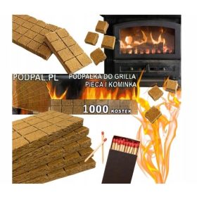    KINDLING KINDLING LARGE GRILLHEZ, KEZELŐHOZ, KANDALLÓHOZ 1000 db kocka 2,5kg INGYEN