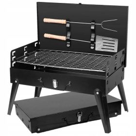  ÖSSZEHAJTHATÓ KERTI SZÉN GRILL Bőrönd 43x26