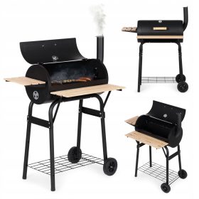    NAGY KERTI GRILL HŐMÉRŐVEL, KÉMÉNYES, 3 PALCOS, KEREKES, TÖBBKERTES